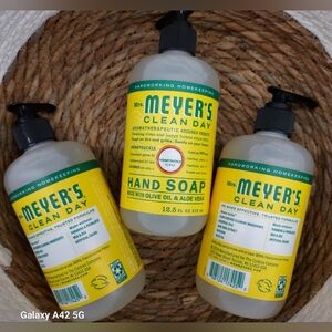 LOT OF 3! Mrs. Meyers Honeysuckle Hand Soap Clean & Dry w/Olive Oil & Aloe Vera